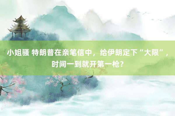小姐骚 特朗普在亲笔信中，给伊朗定下“大限”，时间一到就开第一枪？